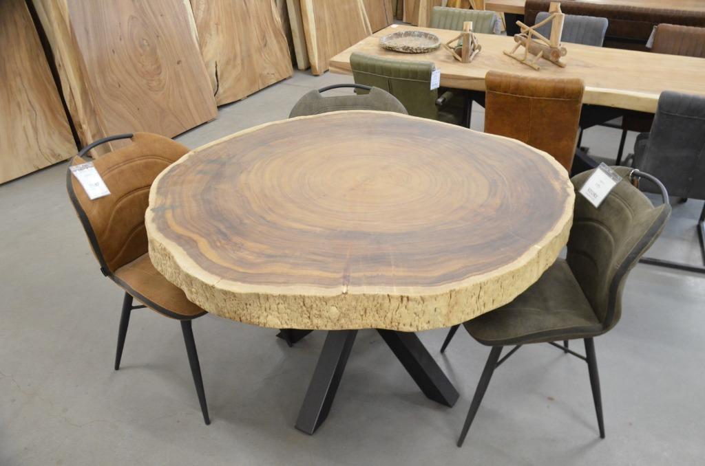 Ronde suar boomstamtafel 140 cm BT109
