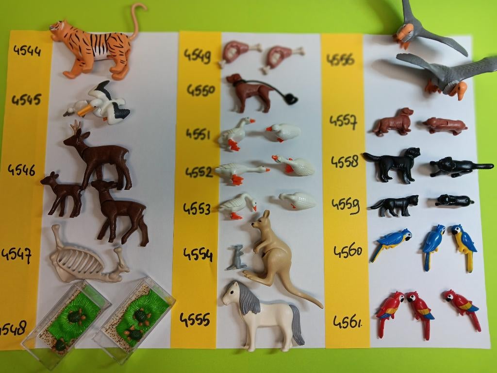 Playmobil Dieren 4544-61 Tijger Gans Schildpad Bot Poes Hond, Kinderen en Baby's, Speelgoed | Playmobil, Gebruikt, Los playmobil