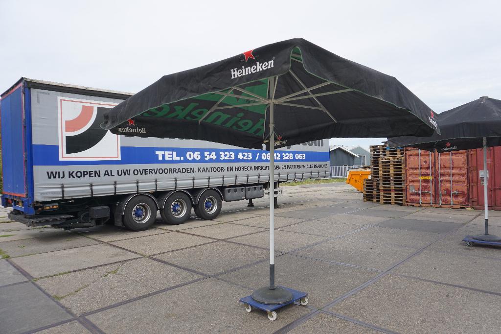 Heineken horeca parasol, parasols | 3x3, Ophalen, Gebruikt, Waterdicht, Stokparasol