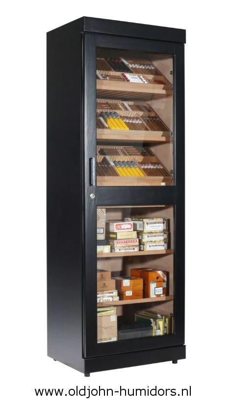 HUMIDOR KAST KABINET ADORINI ROMA ZWART 6000 SIGAREN  h190, Verzamelen, Rookartikelen, Aanstekers en Luciferdoosjes, Nieuw, Tabaksdoos of Verpakking