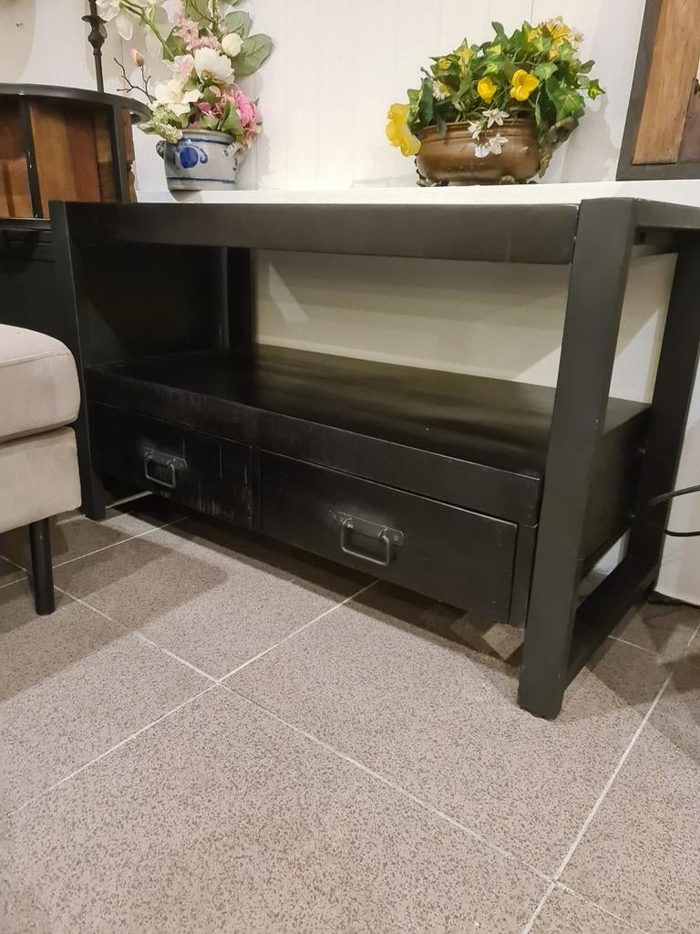 Nieuwe tv meubel britt 100x60x45cm zwart mango €150, Huis en Inrichting, Ophalen, ., Nieuw, .