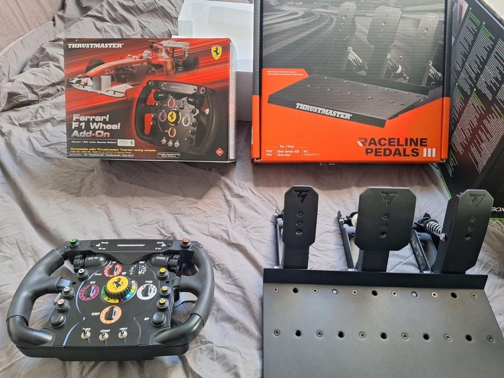Thrustmaster TS-XW + Raceline Pedalen III + F1 Wheel, Spelcomputers en Games, Spelcomputers | Overige Accessoires, Ophalen, Nieuw