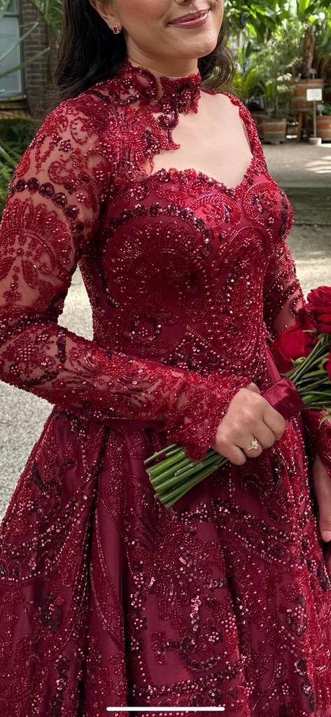 Hennajurk, Ophalen of Verzenden, Zo goed als nieuw, Paars, Trouwjurk