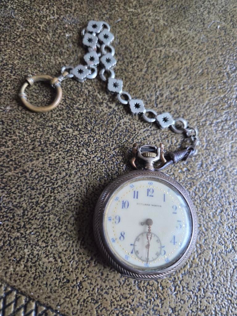 Antiek Zakhorloge met Ketting, Sieraden, Tassen en Uiterlijk, Horloges | Antiek, Overige merken, Zakhorloge, Ophalen of Verzenden