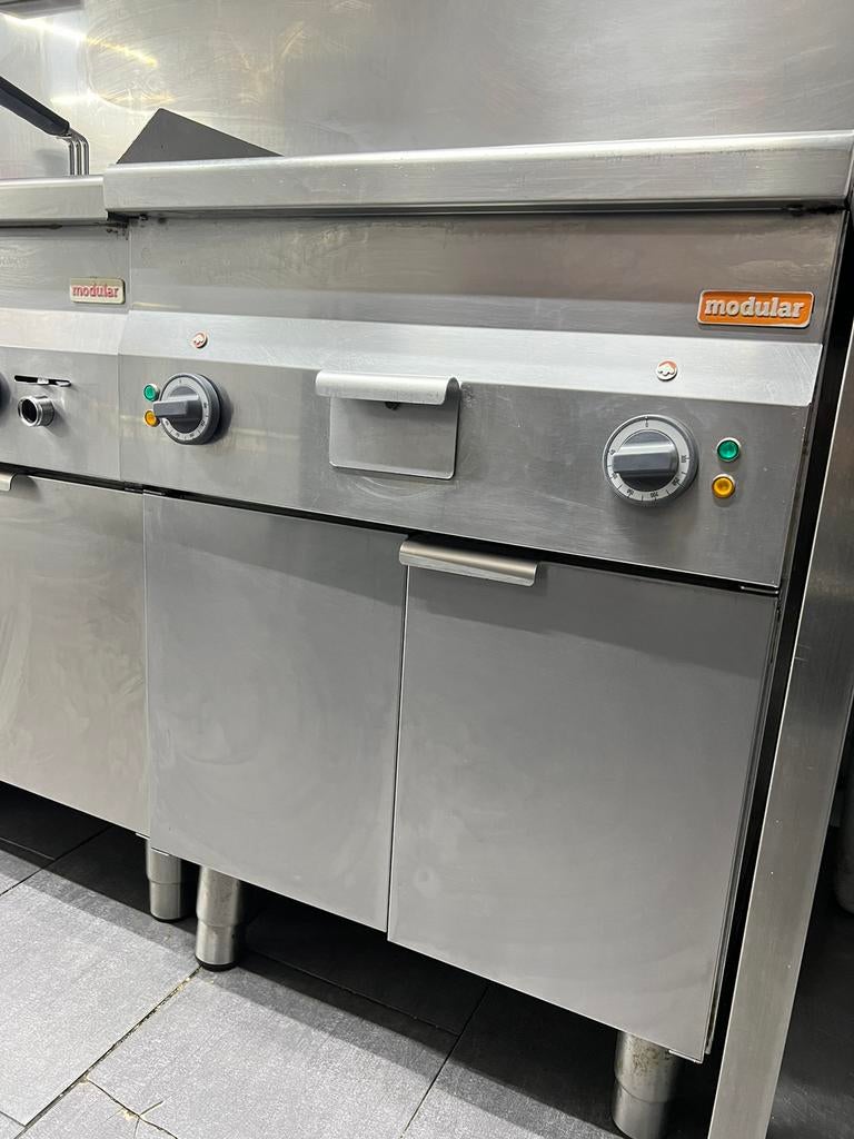 Bakplaat electrisch, Ophalen of Verzenden, Gebruikt, Fornuis, Frituur en Grillen