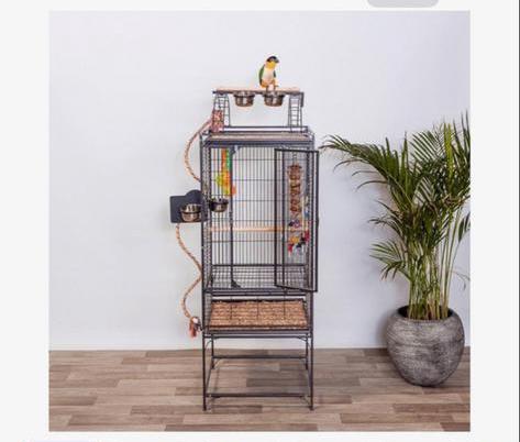 NIEUWE Vogelkooi 2 weken gebruikt geschikt voor papegaaien, Ophalen of Verzenden, Nieuw, Metaal, Volière
