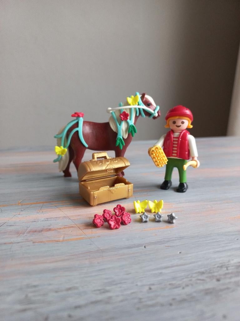 Playmobil - Meisje met Pony om te versieren, Kinderen en Baby's, Speelgoed | Playmobil, Ophalen of Verzenden, Zo goed als nieuw