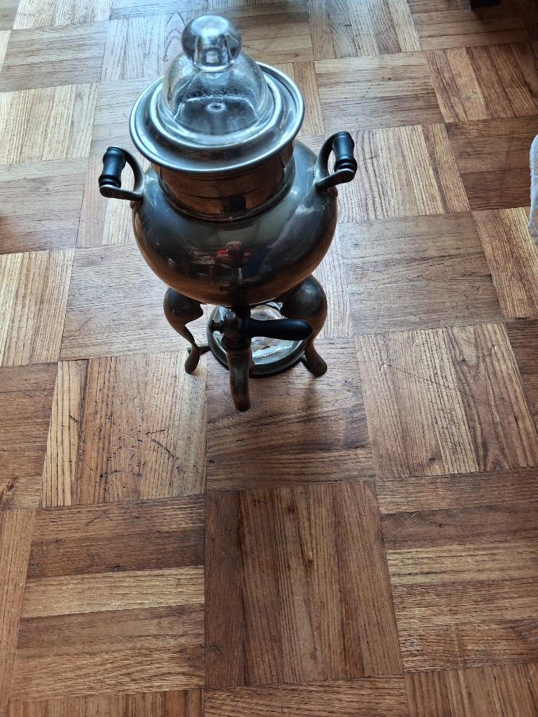 antiek 1 koffiepot vintage 3 pootjes kraantje 2 handvatten, Antiek en Kunst, Antiek | Keukenbenodigdheden, Ophalen of Verzenden