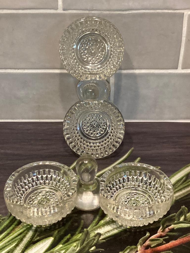Peper en zout schaaltje, persglas (030724c), Gebruikt, Overige typen, Ophalen of Verzenden, Glas