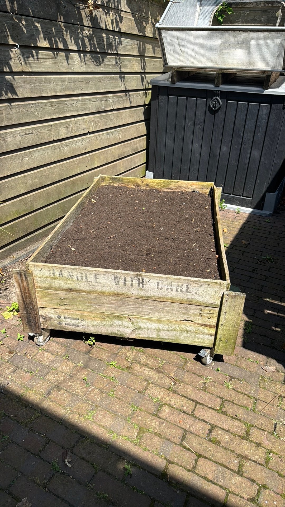 Moestuin-bak verplaatsbaar op wielen, Kinderen en Baby's, Speelgoed | Buiten | Zandbakken, Ophalen, Gebruikt