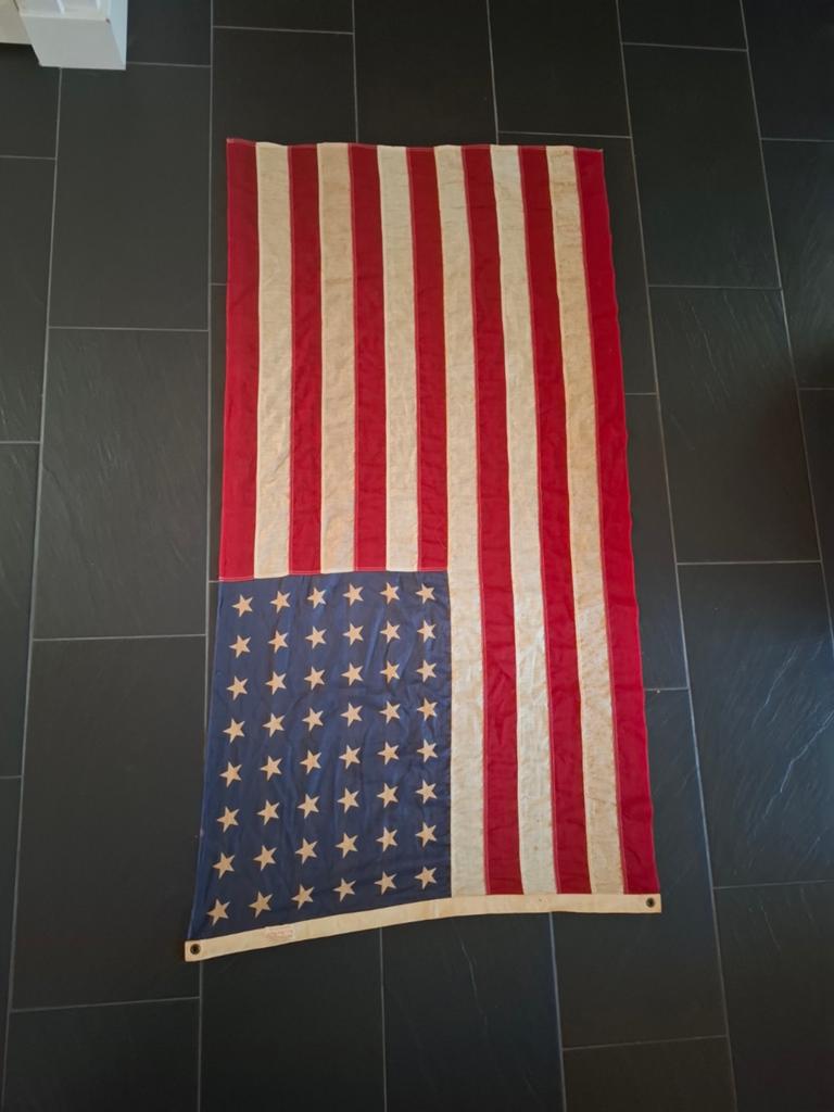 Mooie originele US 48 Star vlag van katoen (vlag2), Verzamelen, Ophalen of Verzenden, Amerika, Embleem of Badge