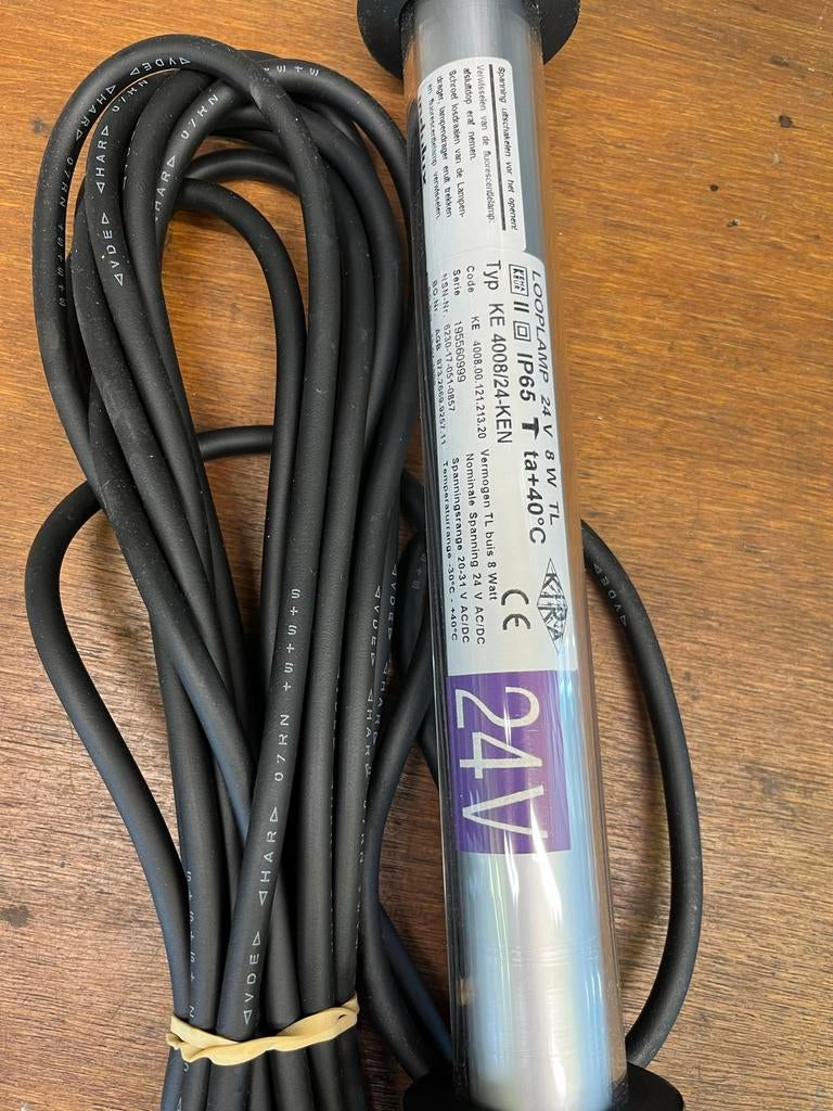 Looplamp 24V 8W TL IP65 Werkplaatslamp, Ophalen, Gebruikt, Minder dan 50 watt, Lamp met armatuur