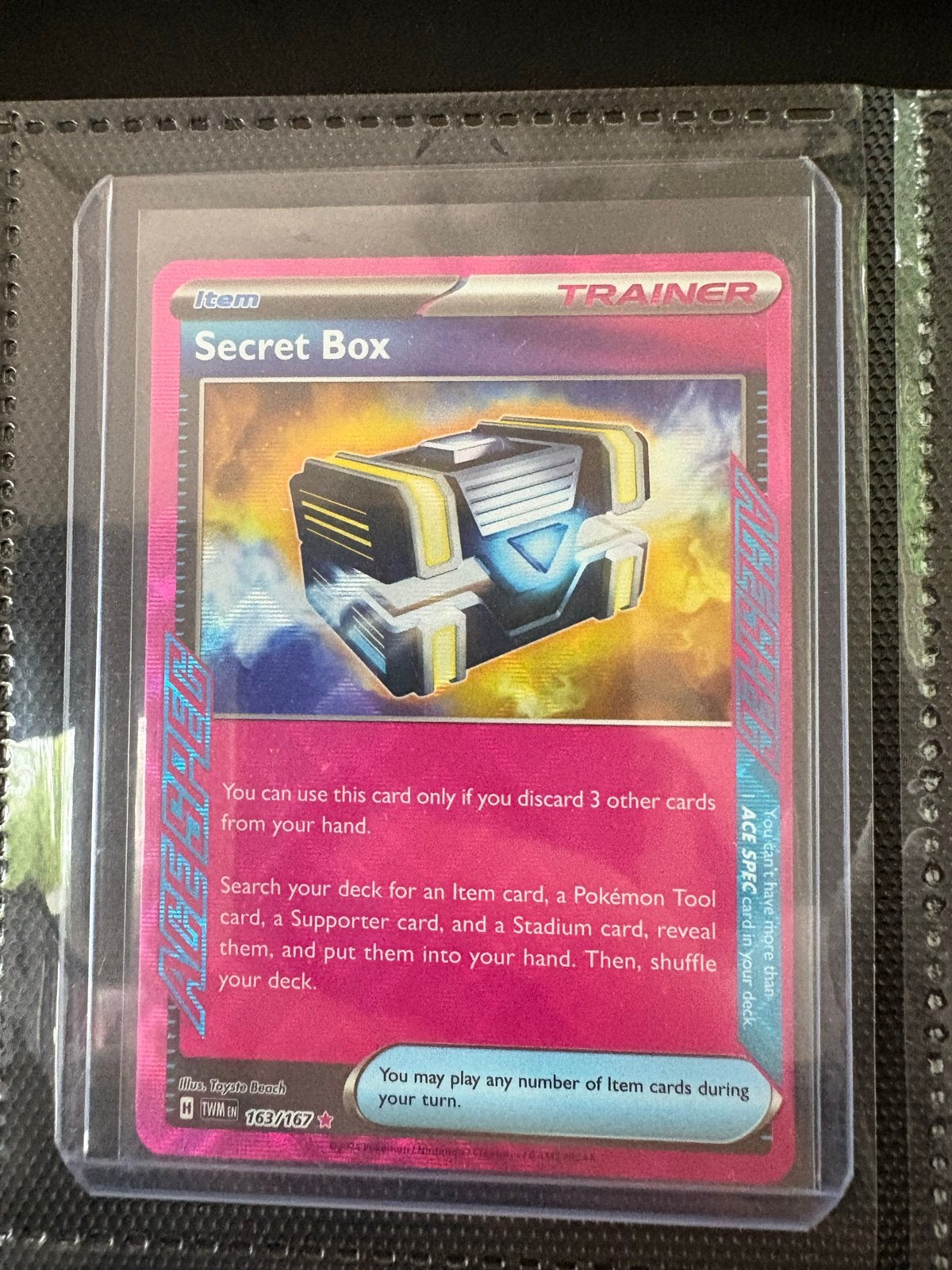 Pokémon TCG Secret Box Trainer Kaart 163/167 ACE SPEC, Ophalen of Verzenden, Zo goed als nieuw, Losse kaart