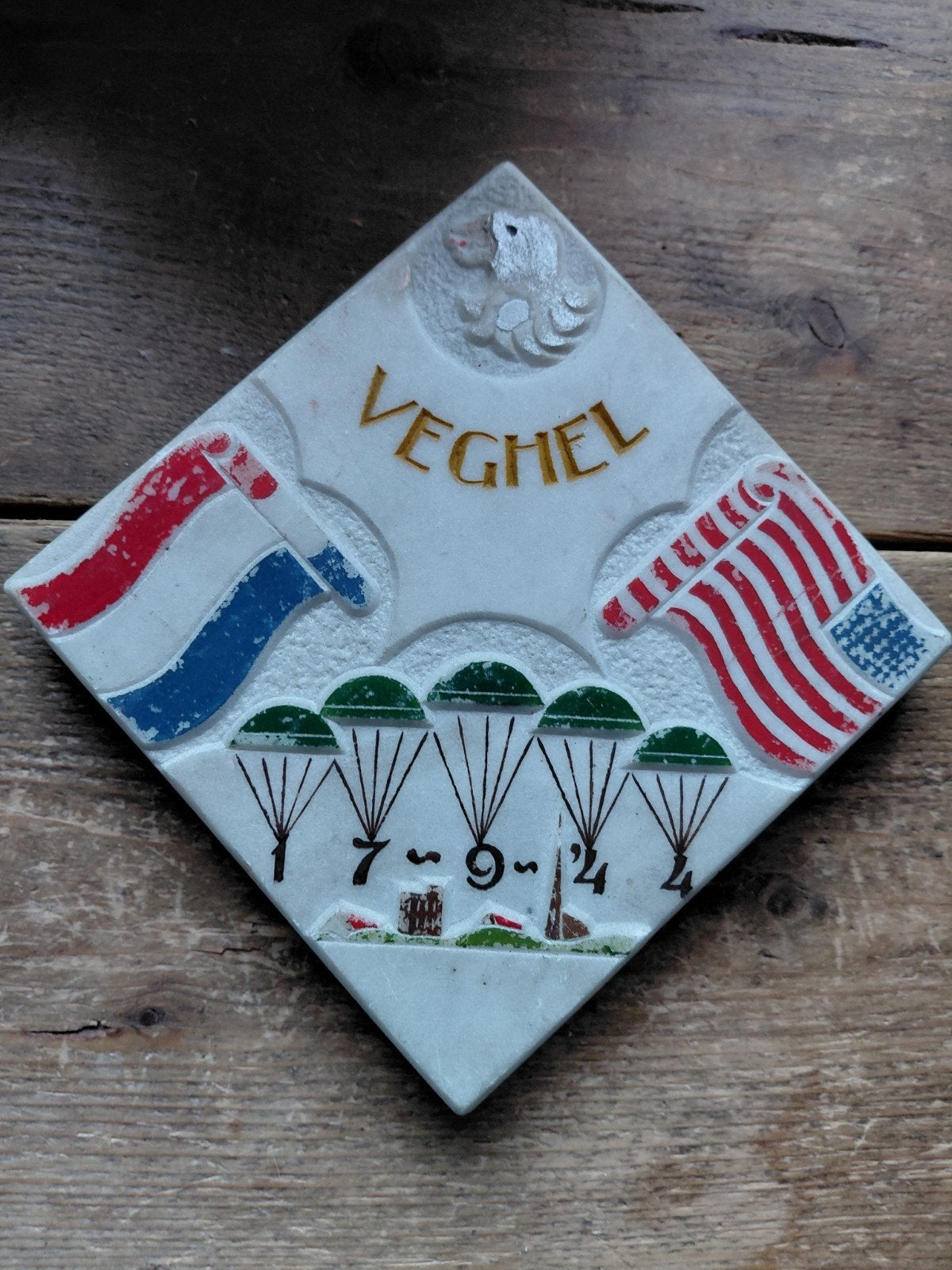 Tegel Veghel 17-9-44 Operatie Market Garden WOII, Verzamelen, Militaria | Tweede Wereldoorlog, Ophalen of Verzenden, Nvt, Nvt