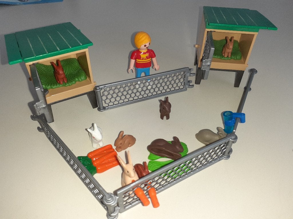 Playmobil 6140 Konijnenhok met buitenren, Kinderen en Baby's, Complete set, Overige typen, Ophalen of Verzenden, Zo goed als nieuw