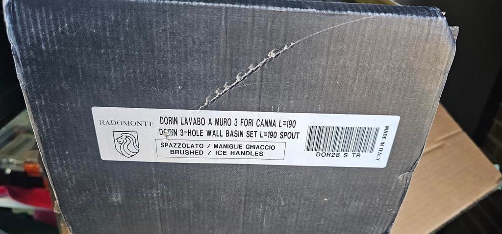 Radomonte Dorin 3-gats wand wastafelkraan Murano handgrepen, Ophalen of Verzenden, Nieuw, Kraan