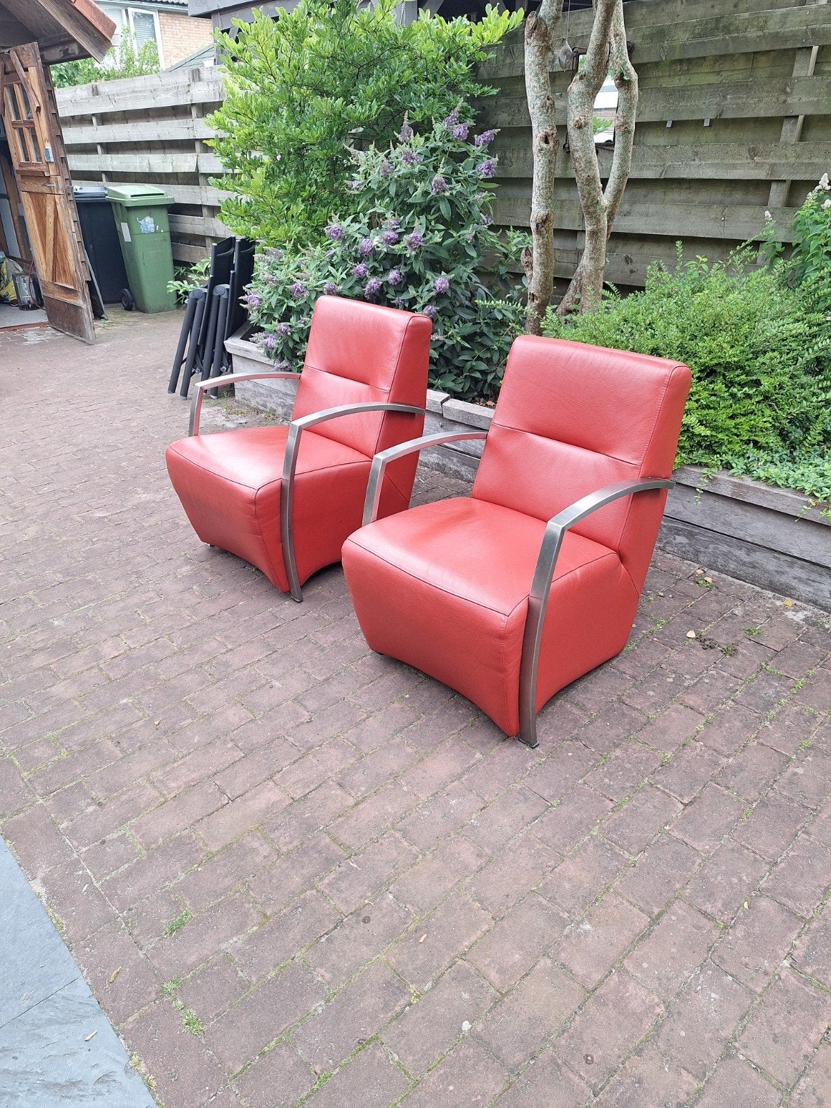 Prachtige design Fauteuils, Ophalen, Zo goed als nieuw, 50 tot 75 cm, Leer