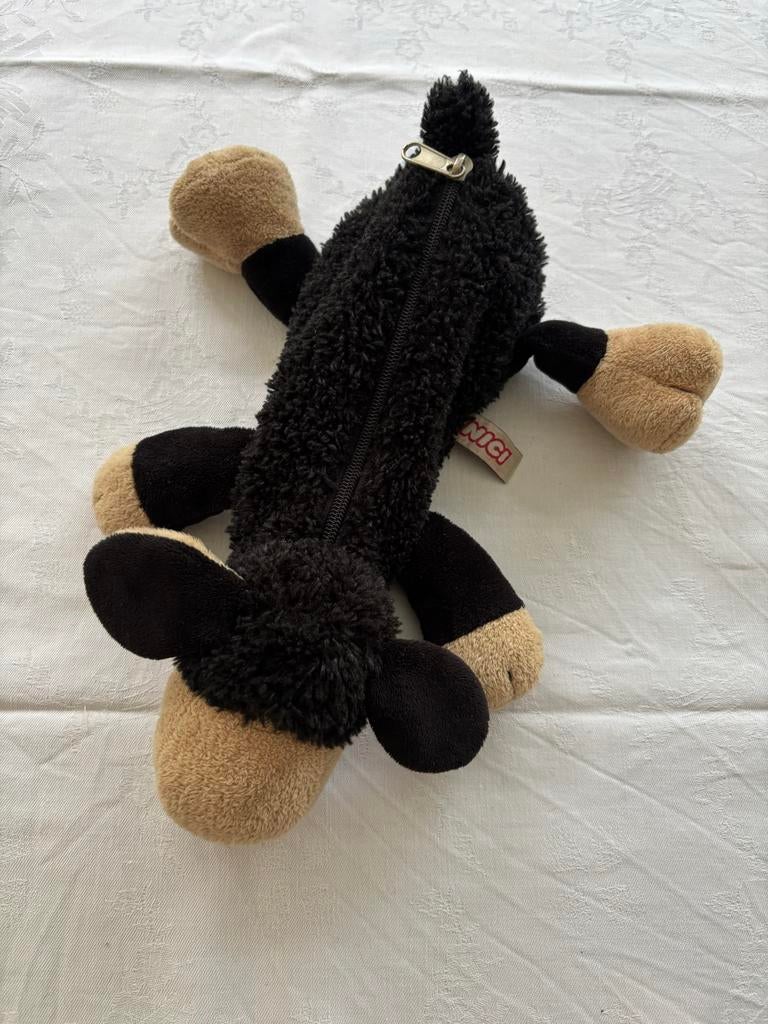 NICI zwart Schaap lam Etui - Zwart/Beige Pluche, Ophalen of Verzenden, Zo goed als nieuw, Overige typen