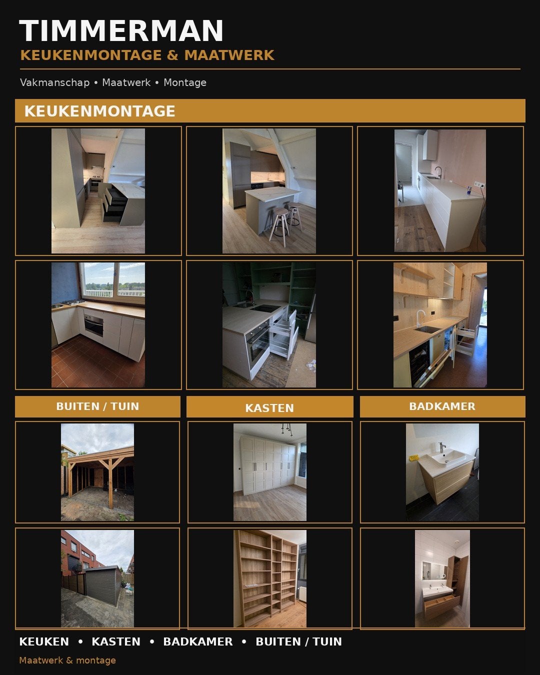 Timmerman | Keukenmonteur,keukenmontage • Kastenmontage • Ve, Garantie
