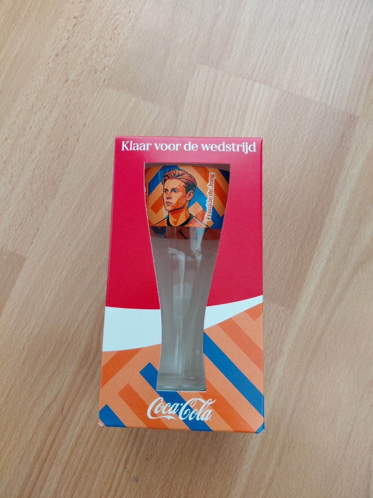 Coca-Cola wk glas Frenkie De Jong, Ophalen of Verzenden, Nieuw, Frisdrankglas