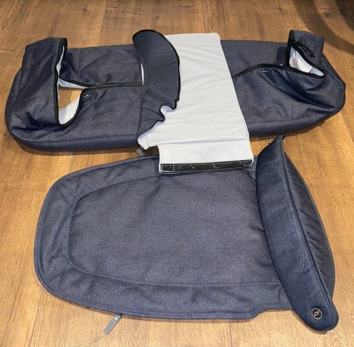 Joolz Geo2 Wiegbekleding + dekje Shade (Denim look), Ophalen, Joolz, Zo goed als nieuw, Eikenlaan 76 Spijkenisse