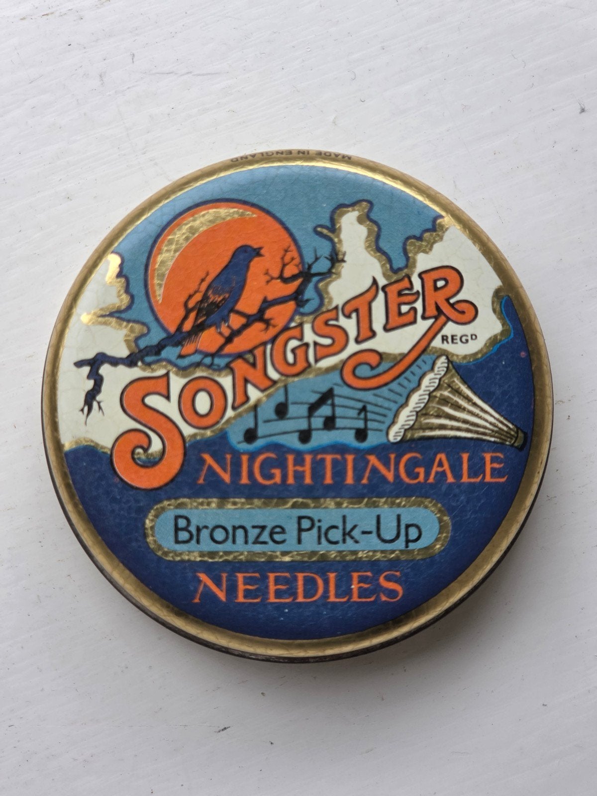 Grammofoon naalden blikje Songster Nightingale Bronze Pick-u, Ophalen of Verzenden, Overige