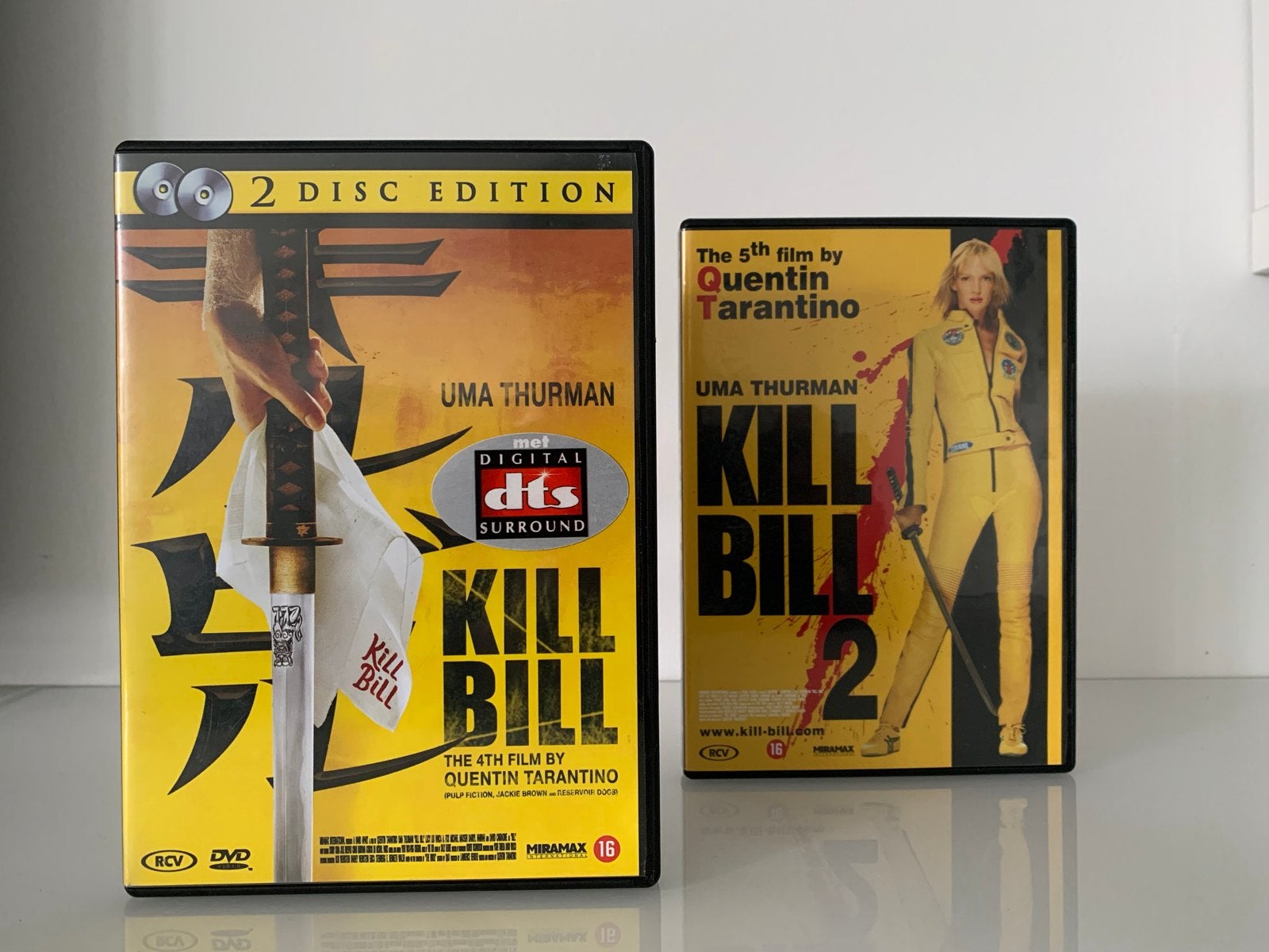 Kill Bill Deel 1 & 2 DVD Boxset - Quentin Tarantino, Vanaf 16 jaar, Nederlands, Actie, Ophalen of Verzenden