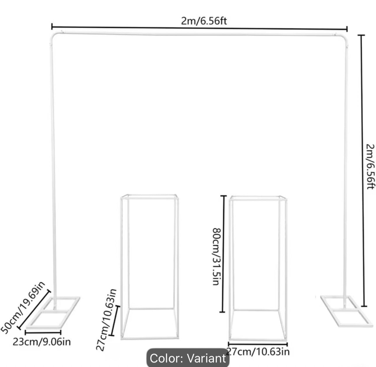 Feestdecoratie: Witte Achtergrondstandaard (2x2m), Ophalen of Verzenden, Nieuw, Versiering, Overige