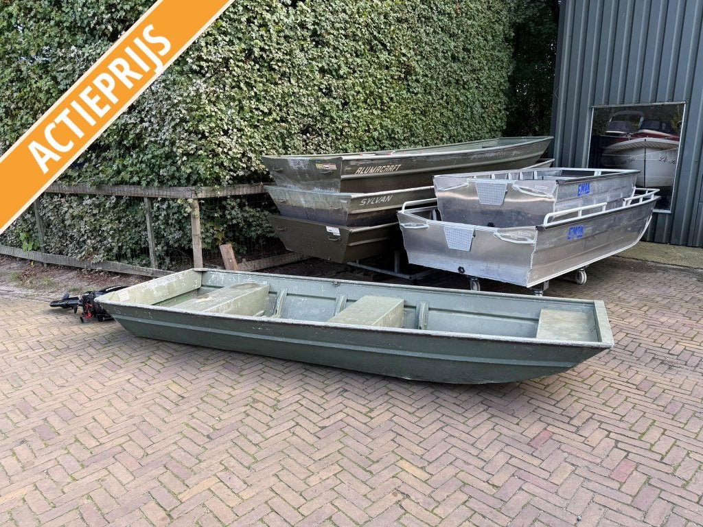 Aluminium Platbodems, vanaf 1000 euro., 4 m, Gebruikt, Aluminium