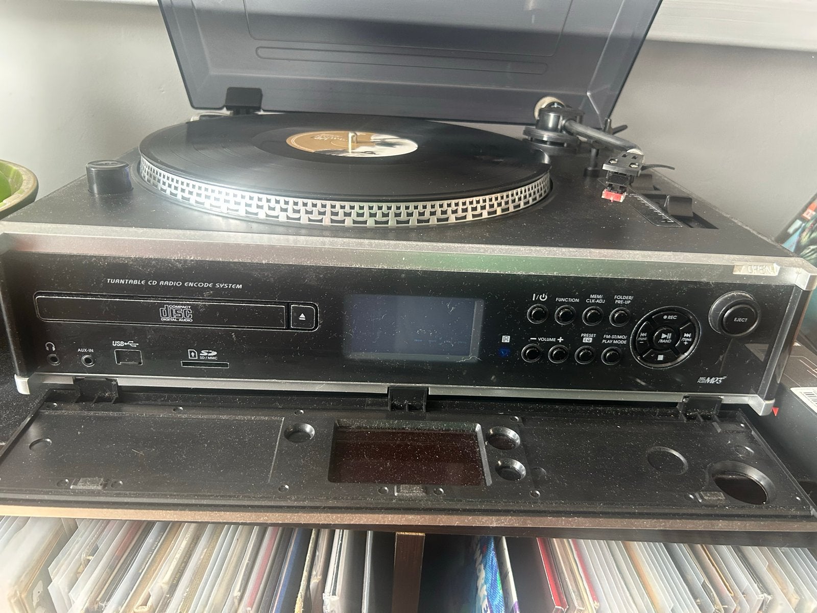 Platenspeler Soundmaster Highline  met CD/Radio/USB, Gebruikt, USB-aansluiting, Platenspeler, Ophalen