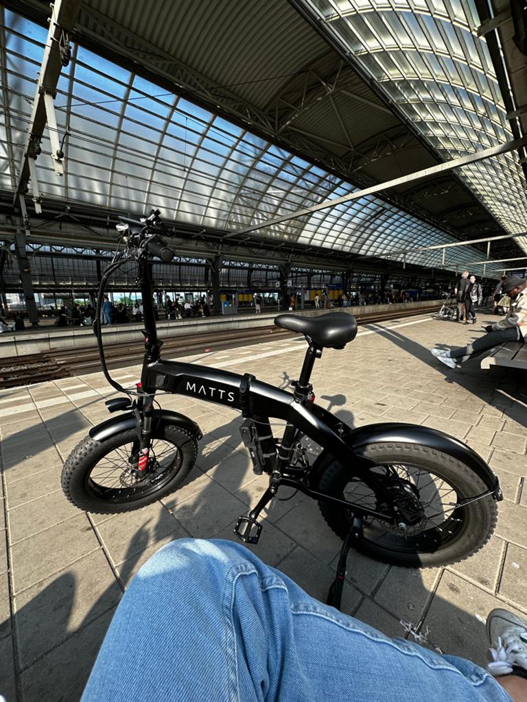 MATTS Fold 750W Fatbike Vouwfiets - Mat Zwart, Ophalen, 20 inch of meer, Gebruikt, Heren