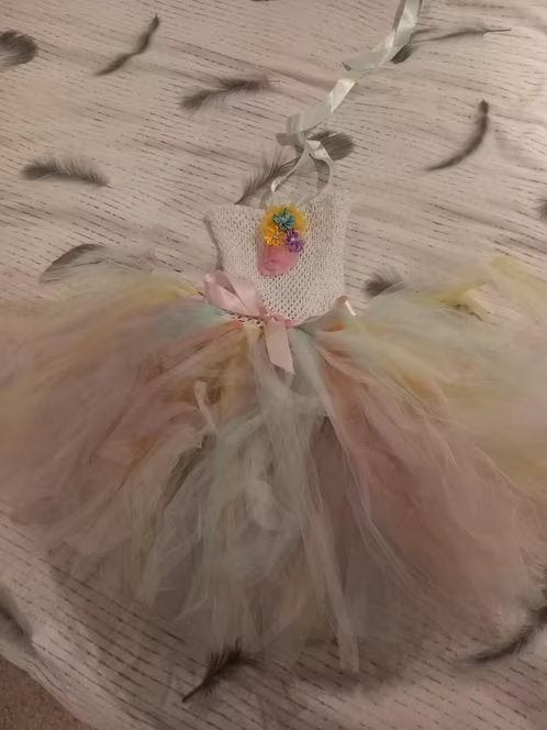Eenhoorn jurkje kind, Kinderen en Baby's, Carnavalskleding en Verkleedspullen, Ophalen of Verzenden, Zo goed als nieuw, Meisje