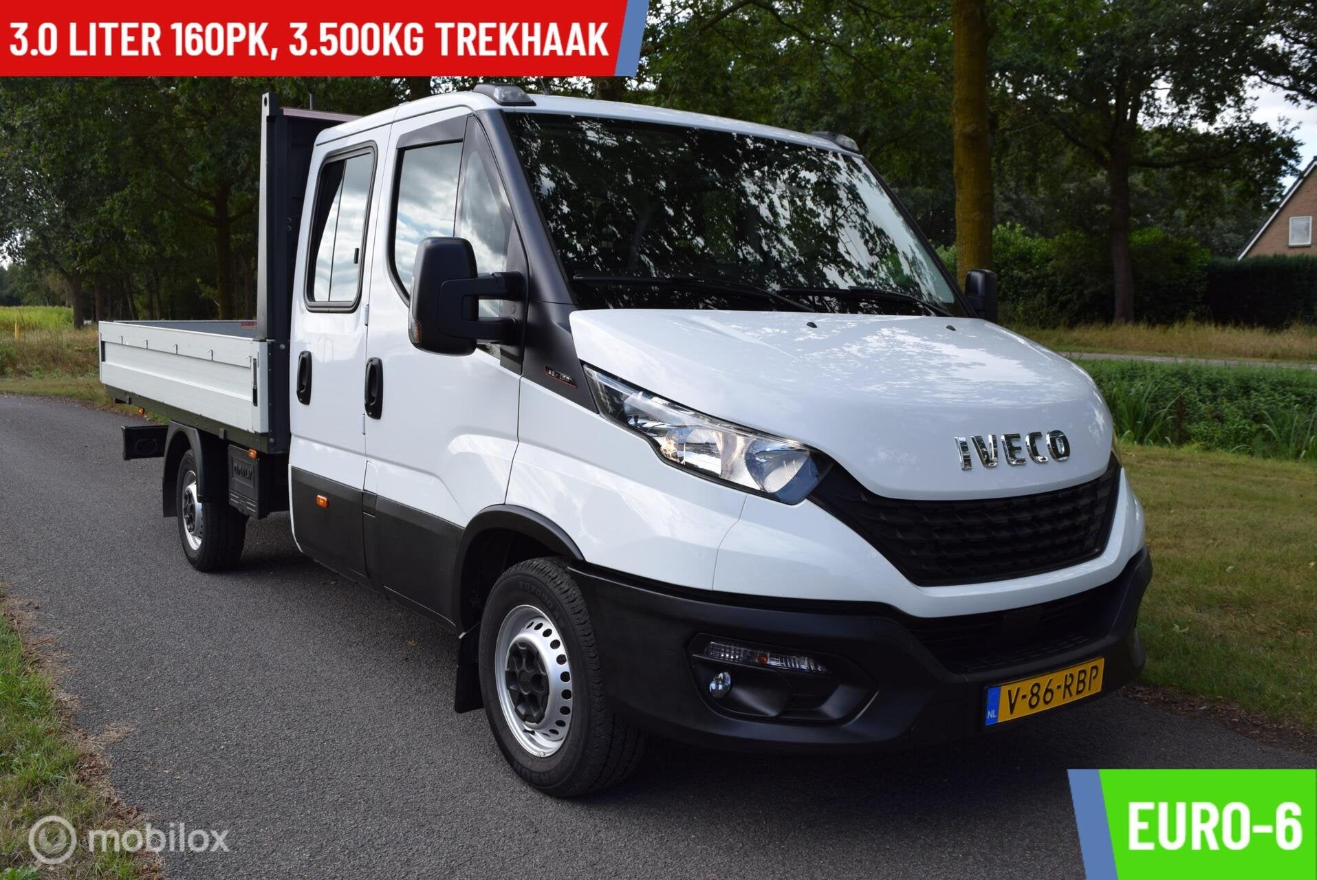 Iveco Daily 35S16D 3.0 160PK EURO-6 | Open Laadbak | 7-perso, Gebruikt, 4 cilinders, Iveco, 160 pk