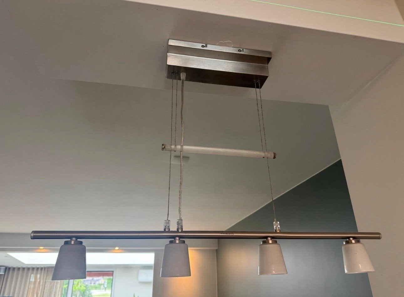 In hoogte verstelbare hanglamp - 75cm - Eettafel/Bar, Ophalen, Gebruikt, Metaal, G9