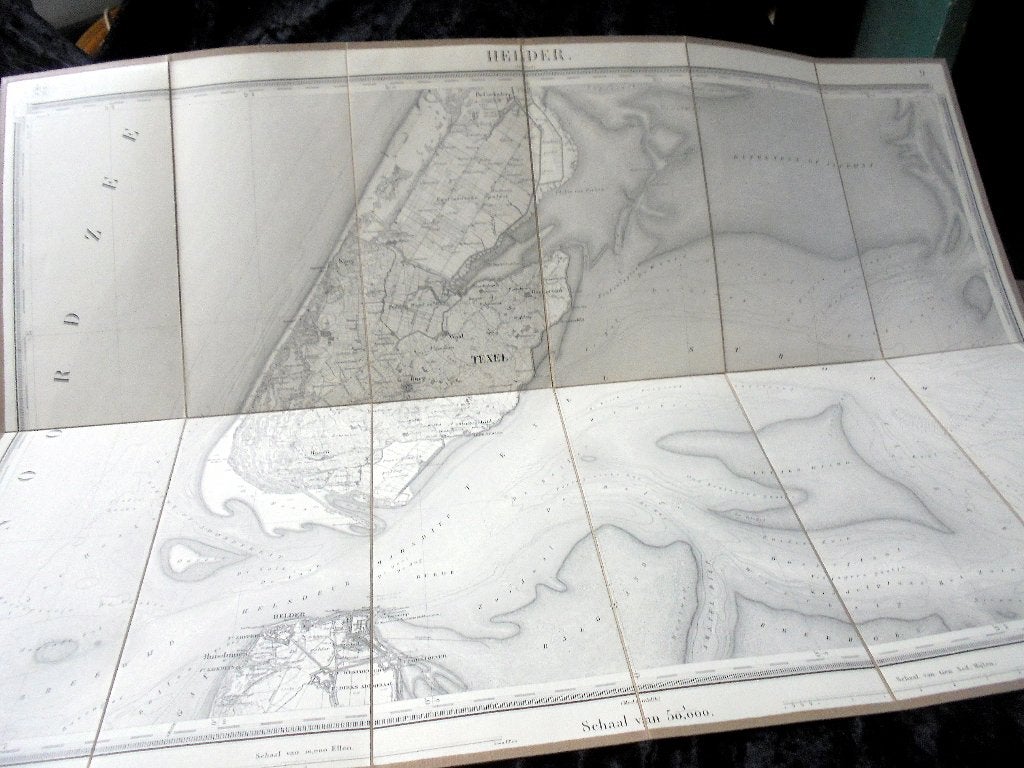 Helder.(Texel). Situatie 1863. Topographische. en Mil. Kaart, Verzenden, Topographisch bureau, 1800 tot 2000, Nederland