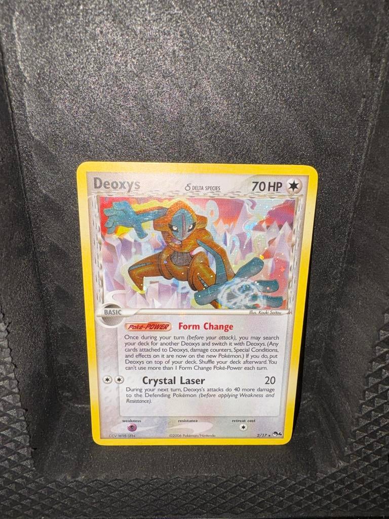 Deoxys Pokémon kaart - Zeer mooie staat, Ophalen of Verzenden, Zo goed als nieuw, Losse kaart, Foil