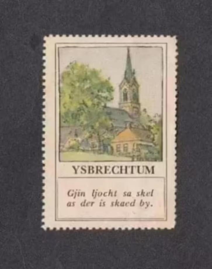 Verzamelplaatje Sluitzegel IJsbrechtum Ysbrechtum Friesland., Ophalen of Verzenden, Zo goed als nieuw