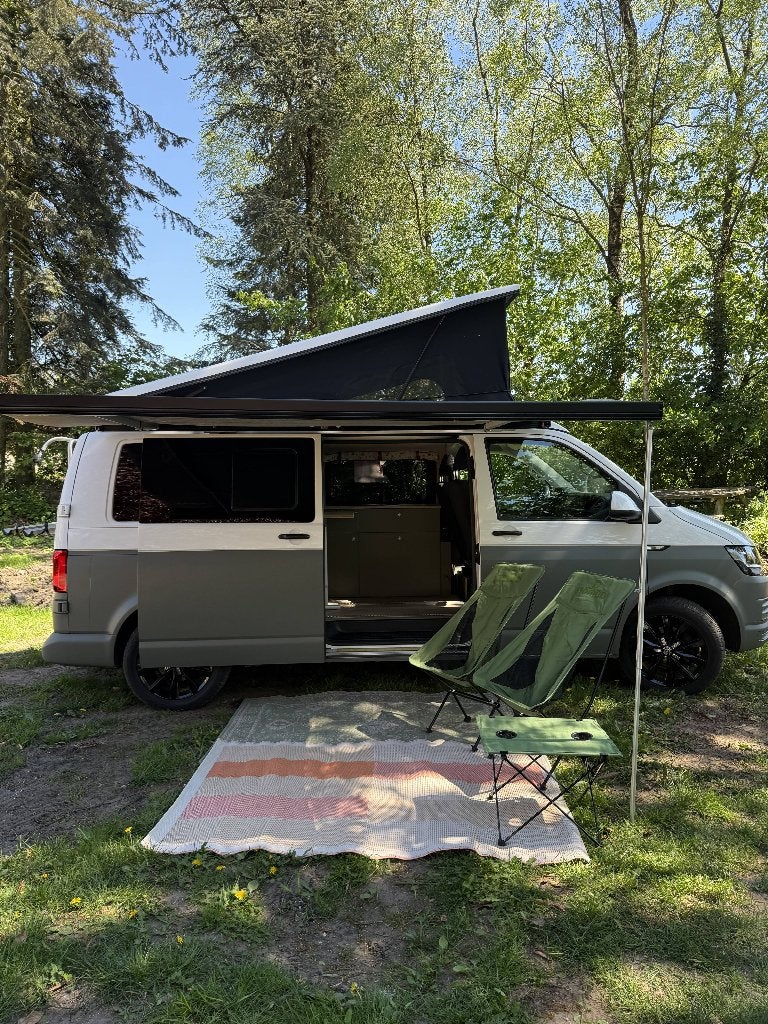 VW T6 Buscamper op Maat - Legergroen Two-Tone - Hefdak, Overige merken, Buscamper of Camperbus, Tot en met 2, Particulier