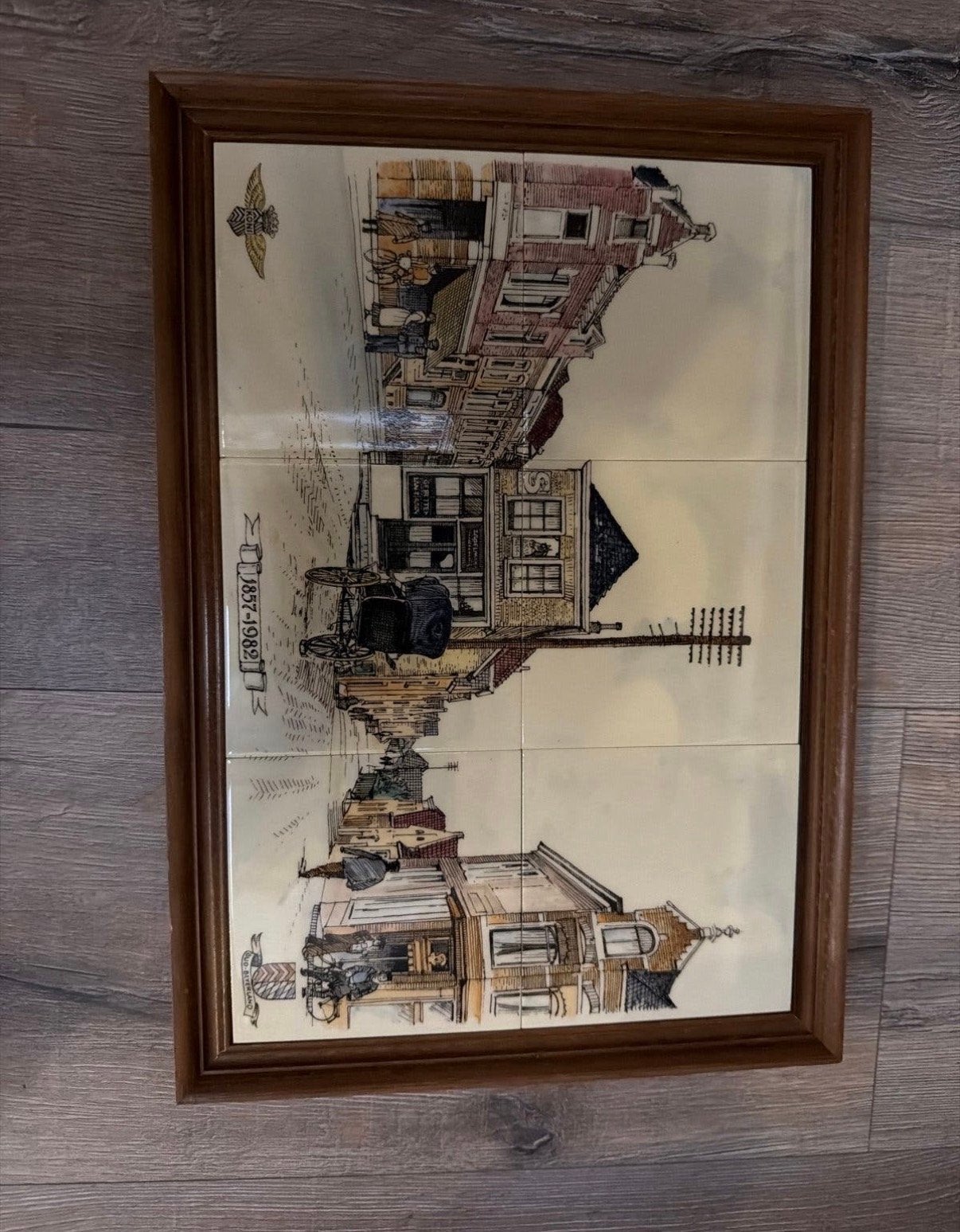 Tegeltableau Oud-Beijerland 1887-1989, Antiek en Kunst, Ophalen of Verzenden