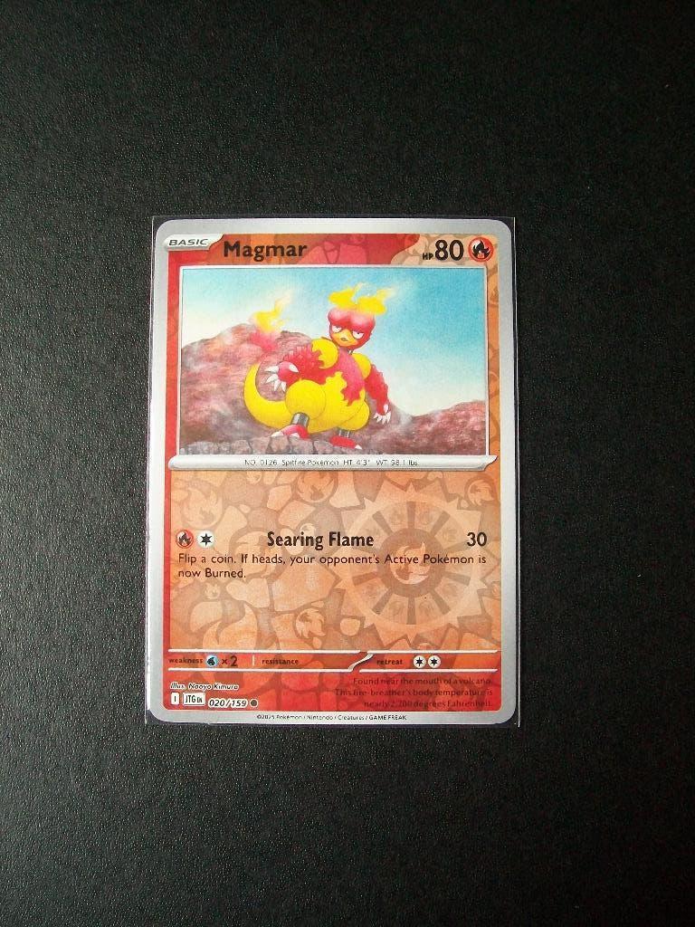 1680. Nieuwe Pokemon Kaart Holofoil MAGMAR HP 80 (020/159), Verzenden, Nieuw, Losse kaart, Foil