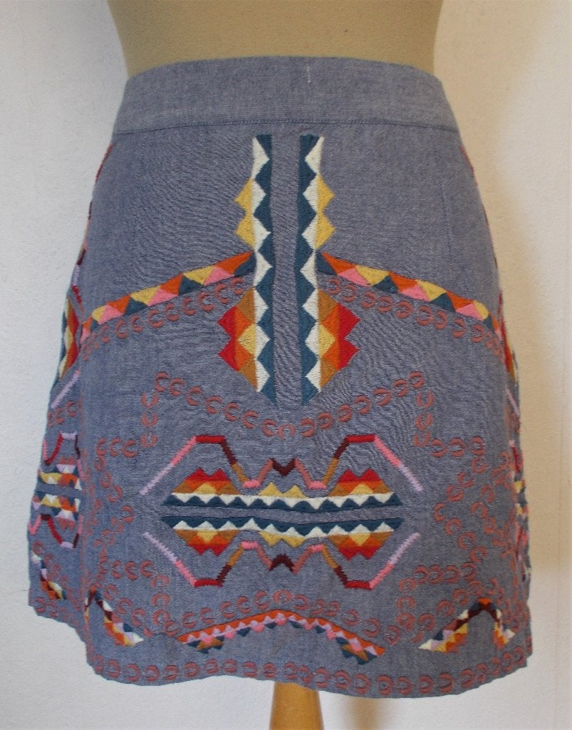 100% katoen ethnic bewerkt rokje van Antik Batik! 40, Maat 38/40 (M), Zo goed als nieuw, Boven de knie, Meerkleurig