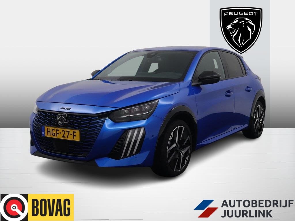 Peugeot 208 1.2 Hybrid 145PK GT Automaat 360.Camera/Nav/Led, 1203 kg, Gebruikt, 1199 cc, Blauw