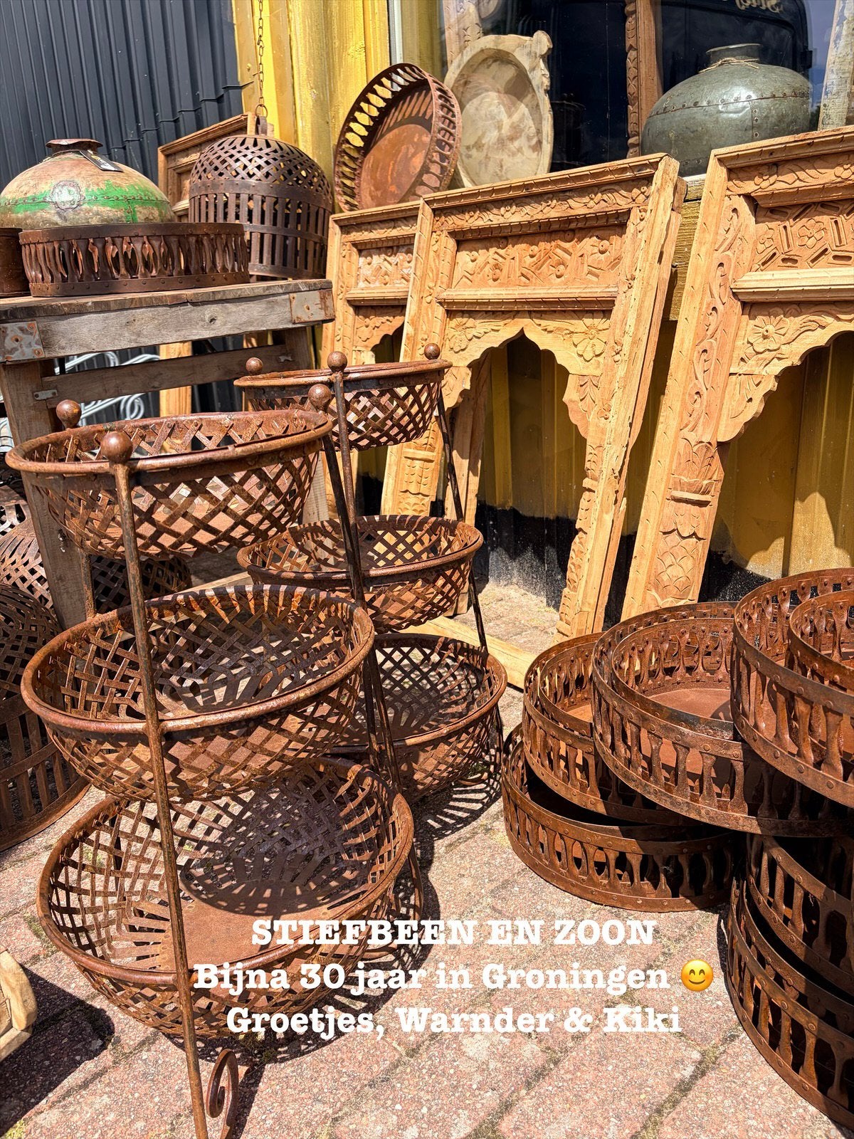 Oosterse meubels, decoratie, Chakki, togen, teak,Nepal India, Ophalen, Zo goed als nieuw