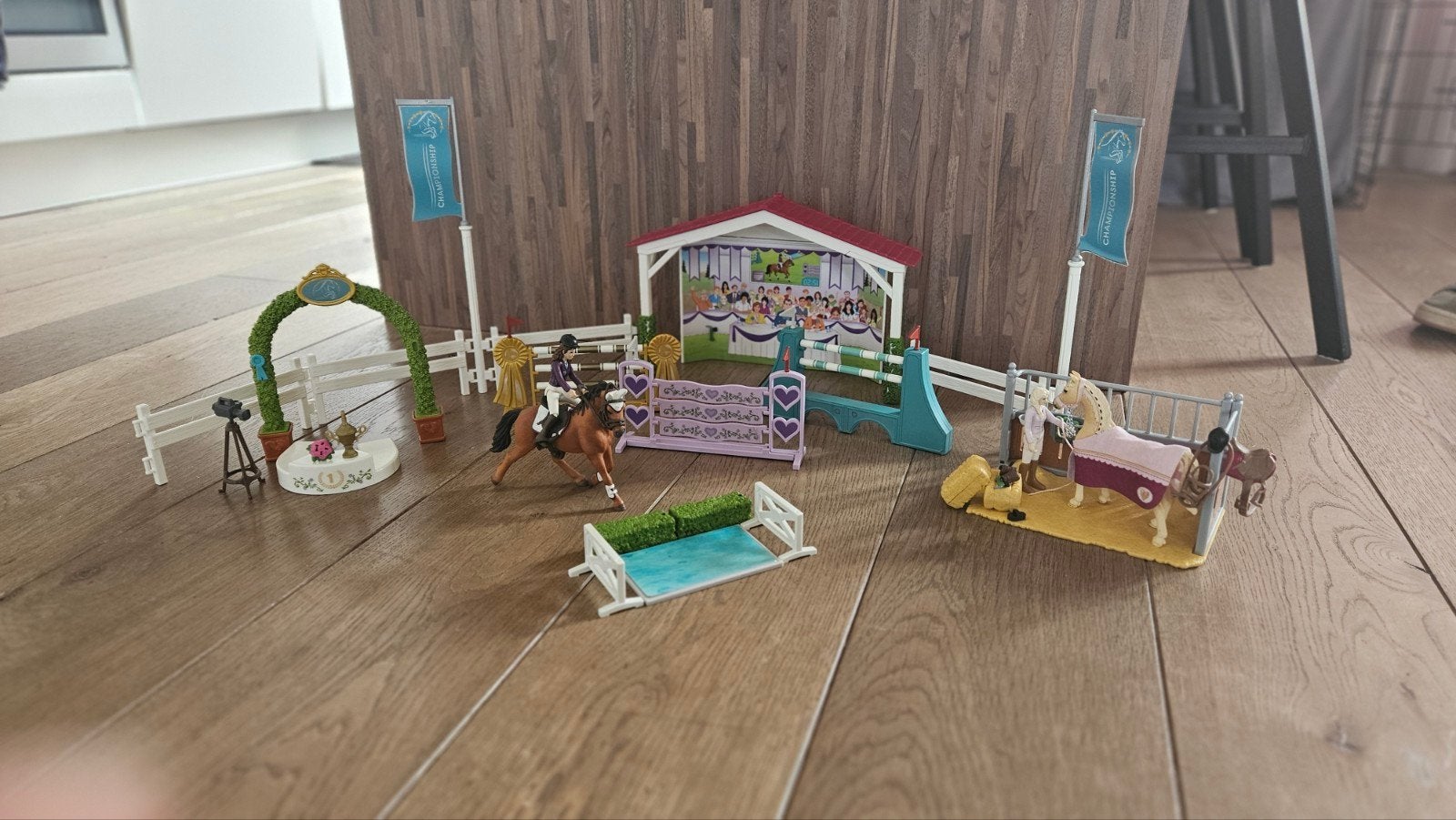 Schleich wedstrijdset met Accessoires, Ophalen of Verzenden, Zo goed als nieuw