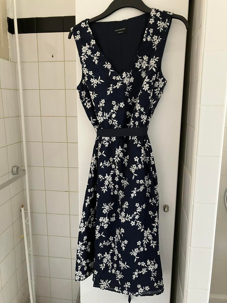 Fit & Flare zomerjurk met bloemen en ceintuur C&A mt 38, Ophalen of Verzenden, Zo goed als nieuw, Maat 38/40 (M), Onder de knie