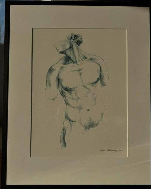 Richard Schwartzenberg Tekening - Torso, Ophalen of Verzenden