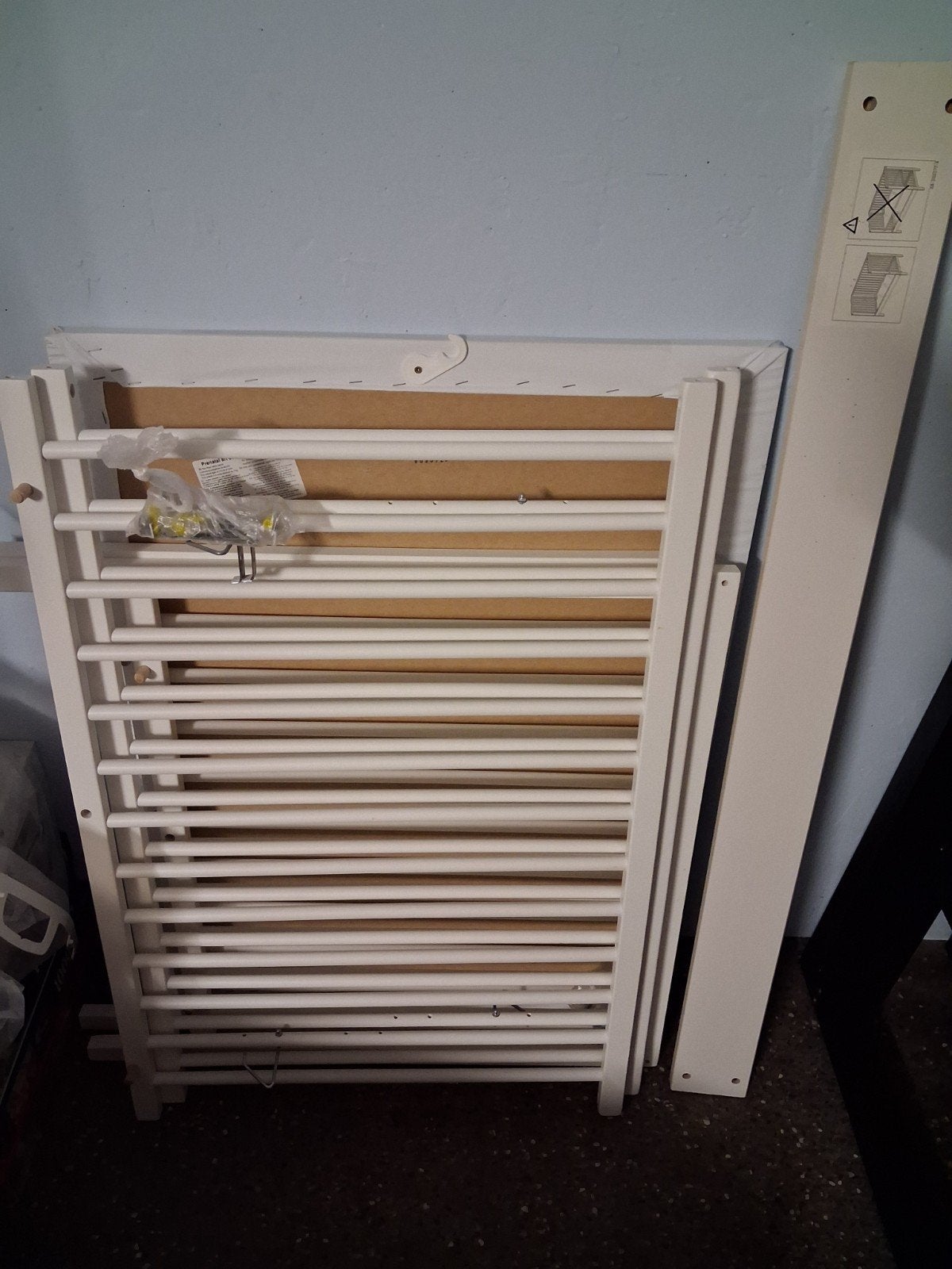 IKEA SNIGLAR Ledikant - Wit Hout, Huis en Inrichting, Ophalen, Wit, Modern, Overige maten