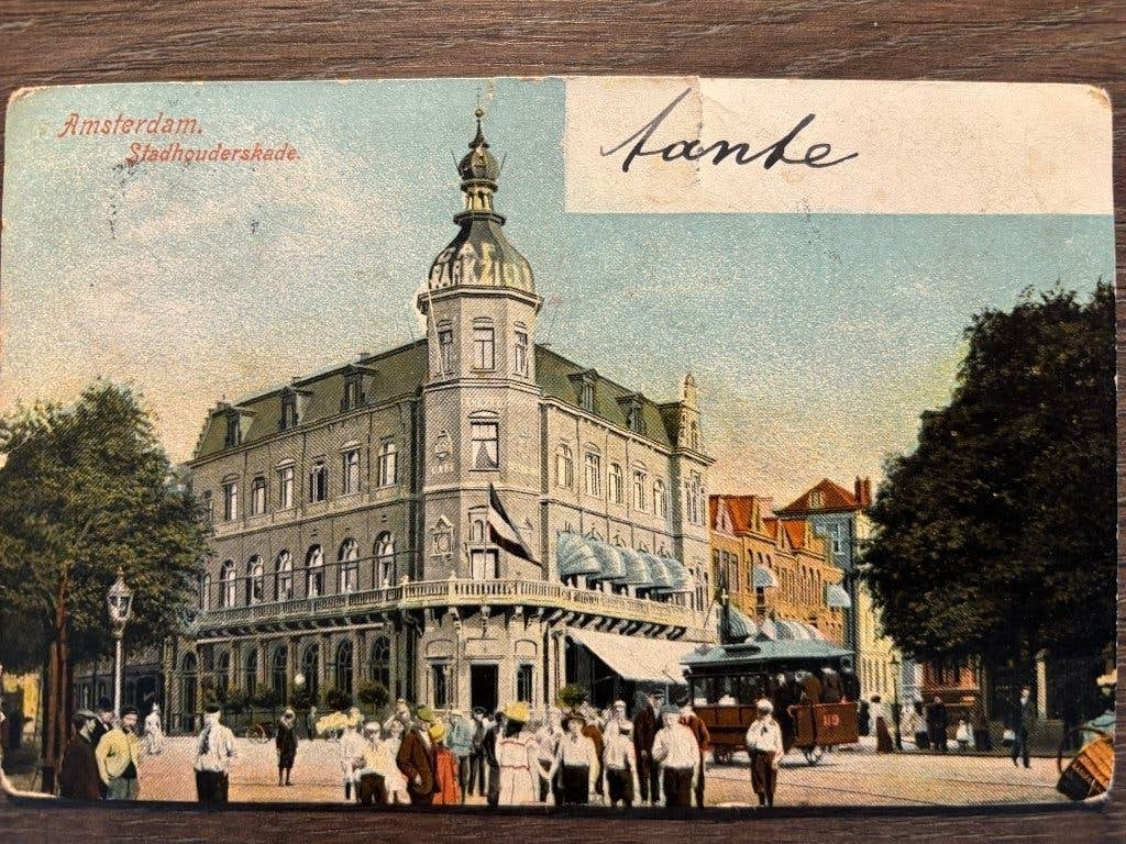 Ansichtkaart Amsterdam - Stadhouderskade, Verzamelen, Ansichtkaarten | Nederland, Ophalen of Verzenden, Voor 1920, Gelopen, Noord-Holland