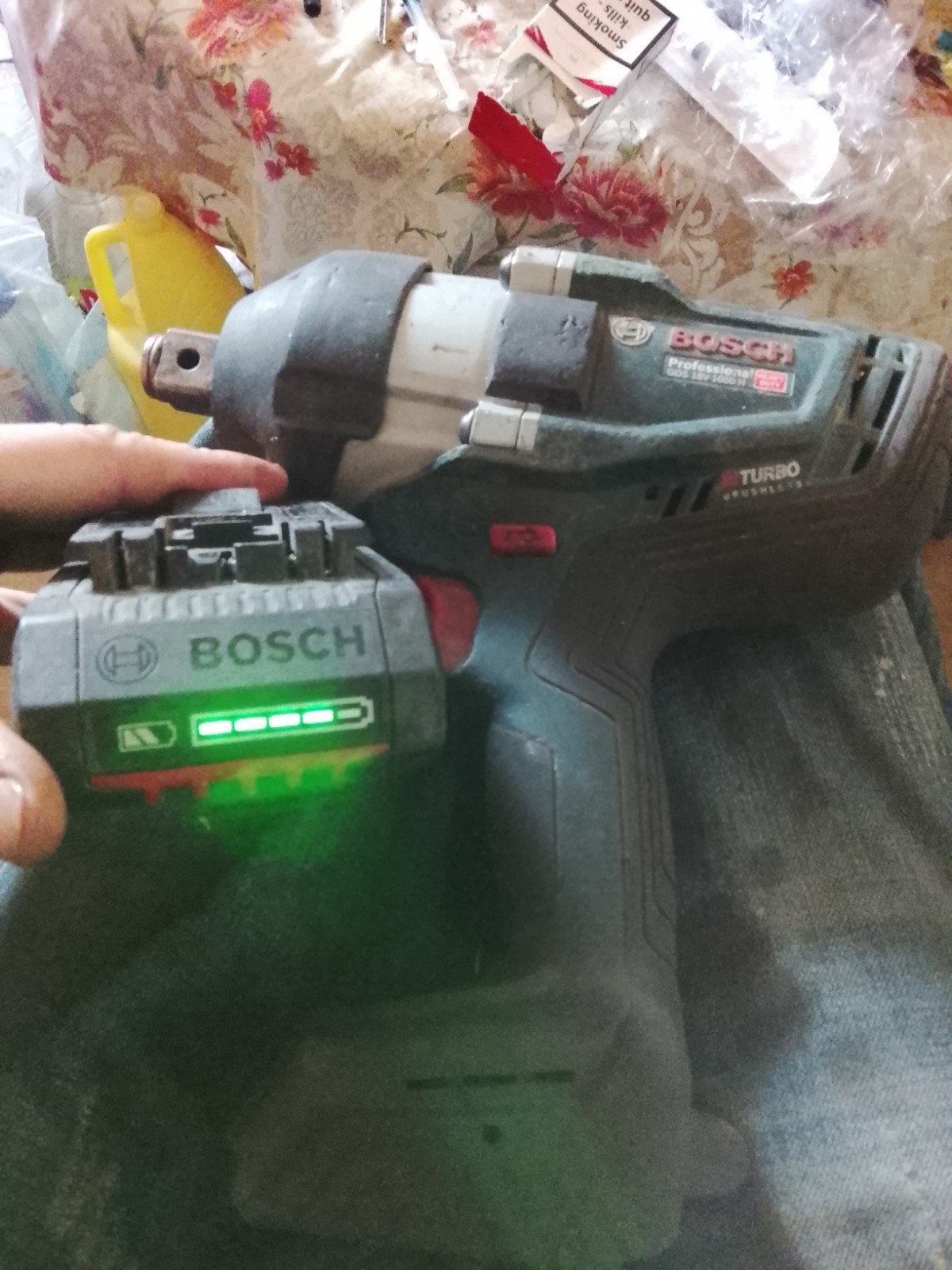 Bosch professionel GDS 18v 1050 H, Ophalen of Verzenden, Gebruikt, Boor- en Schroefmachine