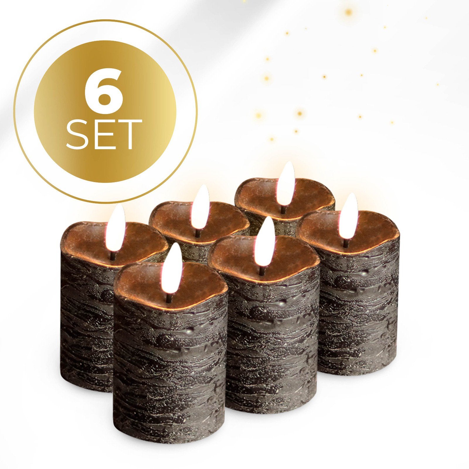 NIEUW: KENN 6 set zwarte stompkaarsen excl afstandbediening!, Huis en Inrichting, Ophalen of Verzenden, Nieuw, Zwart, Kaars